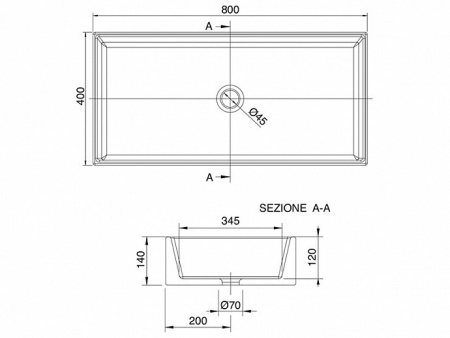 раковина scarabeo teorema 2.0 5102 80x40 см, накладная, цвет белый