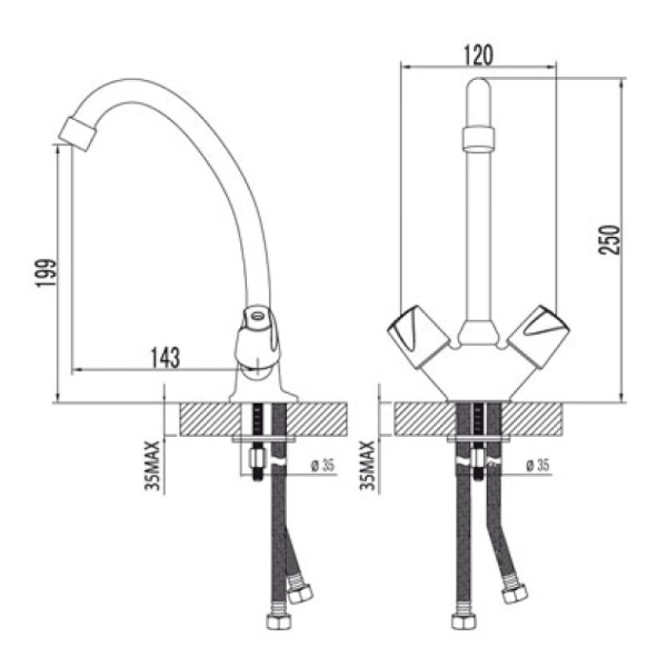 смеситель для кухни lemark dance lm2404c