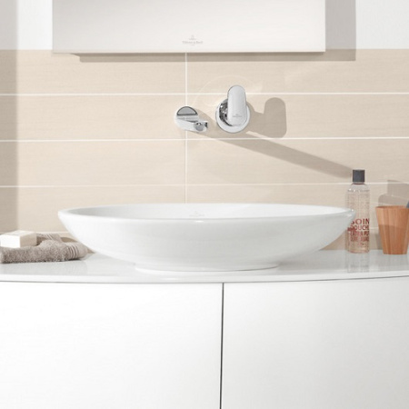 раковина villeroy & boch loop & friends 515110r1 накладная, 63x43 см, альпийский белый с покрытием ceramicplus