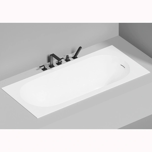 ванна 170х80 см.salini ornella kit salini встраиваемая, донный клапан, сифон, щелевой слив-перелив, s-sense, цвет: белый