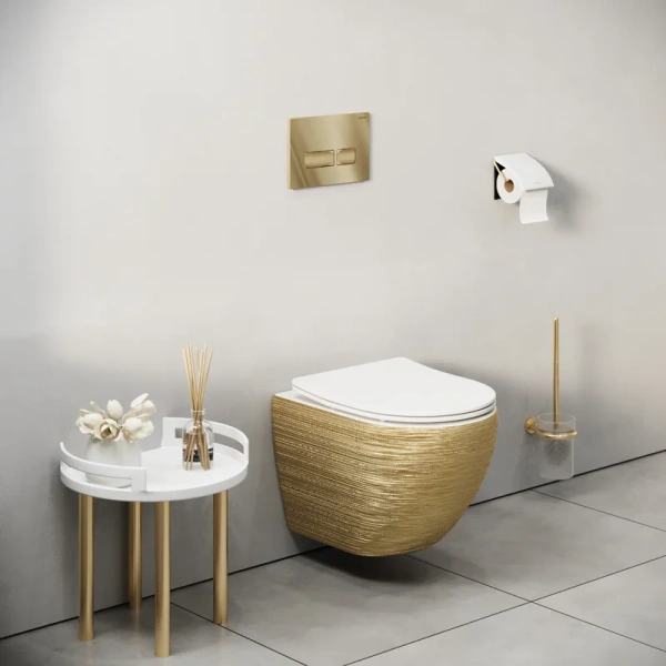 клавиша для инсталляции grossman pragma 700.k31.03.300.300 для унитаза, пластик, золото глянцевое