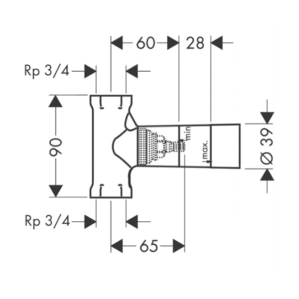 внутренняя часть 3/4", 130 л/мин axor 16970180