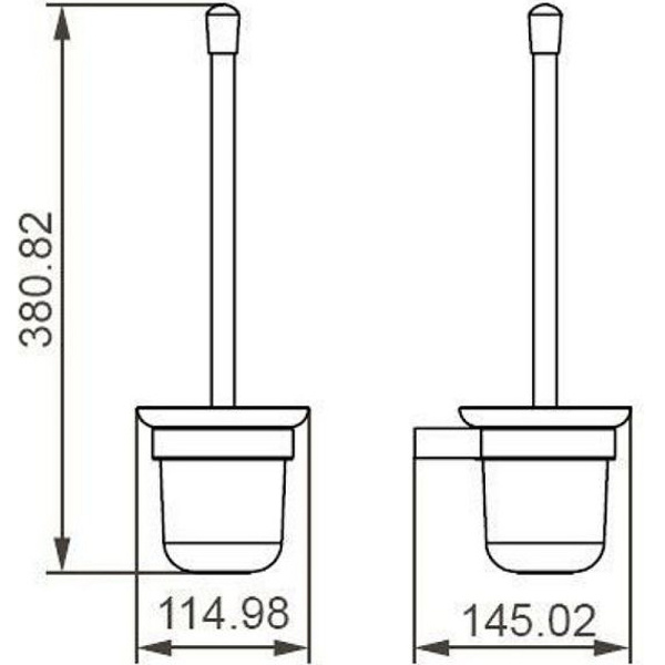 Ершик для унитаза Aquanet 5688MB 241909 черный матовый