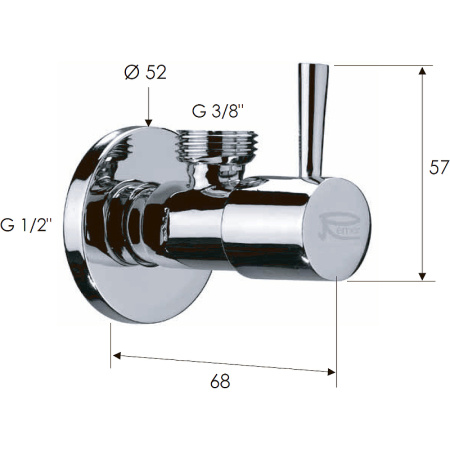 запорный вентиль remer 128l1238 хром