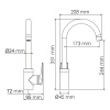 смеситель для кухни wasserkraft wiese 8407 цвет оружейная сталь