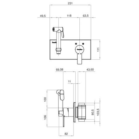 гигиенический комплект teska elsa btk6410w