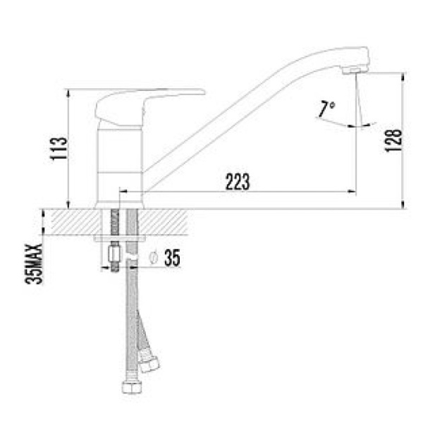 смеситель для кухонной мойки, бежевый lemark pramen lm3304fl104