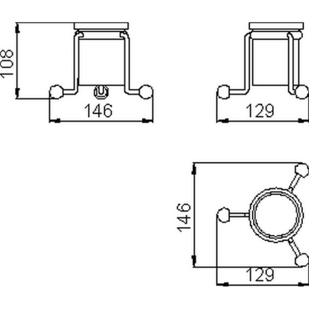 стакан для зубных щеток huber croisette 4026.01h.cr