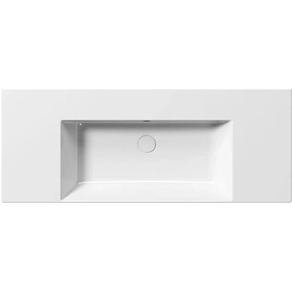раковина gsi kube x 9452111 подвесная, 120x47 см, bianco lucido (белый глянец)