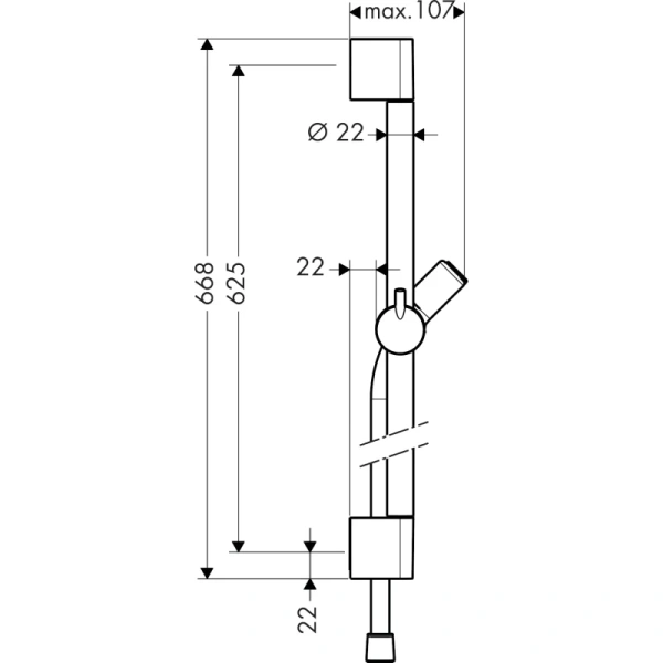 душевой гарнитур hansgrohe unica c 27611000