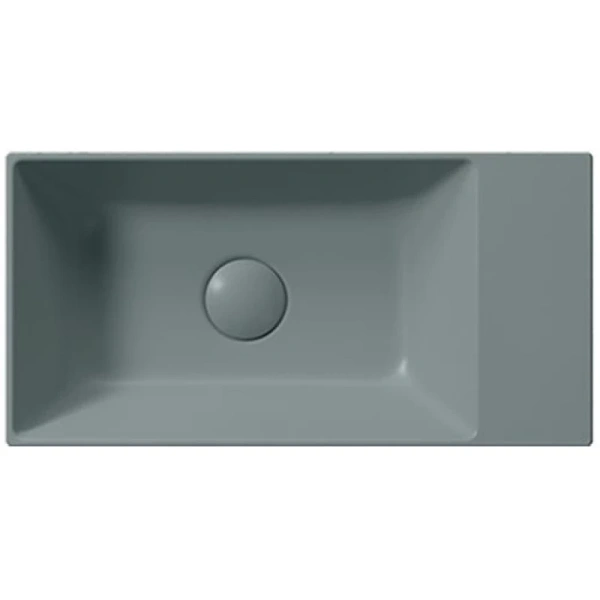 раковина gsi kube x 9486004 накладная, 50x25 см, agave opaco (зеленый матовый)