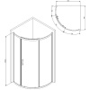 душевой уголок am.pm like solo slide 90x90 w83g-315-090ct профиль хром глянцевый стекло прозрачное