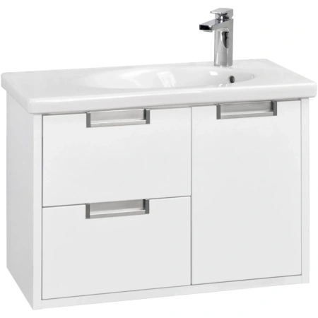 Тумба с раковиной белый глянец 80 см Roca Etna 857301806 + 32700A000