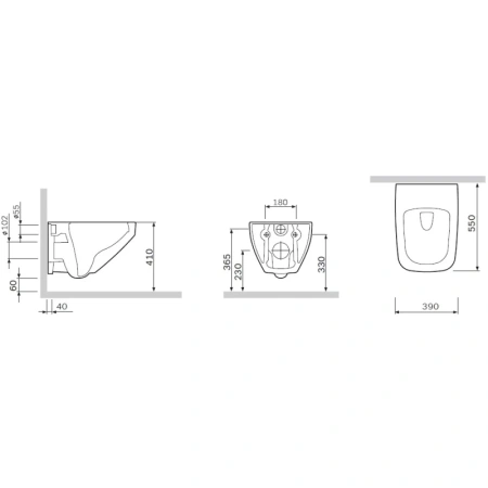 унитаз подвесной безободковый am.pm inspire v2.0 c50a1700sc с сиденьем микролифт, цвет белый.