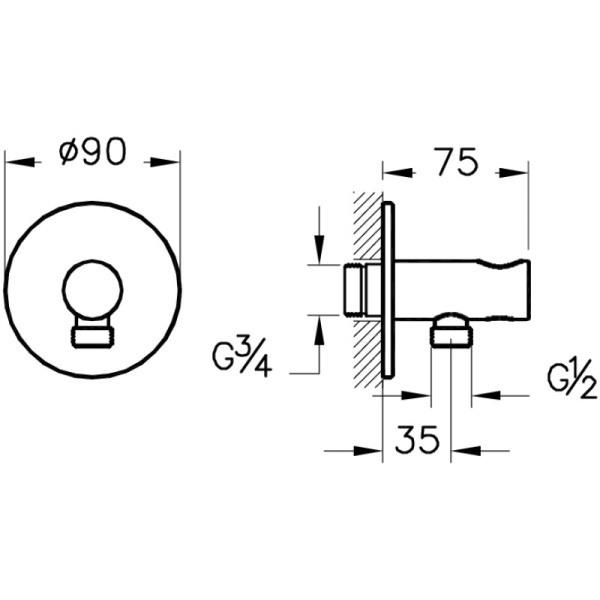 гигиенический душ vitra hygienic a49271exp со смесителем цвет хром