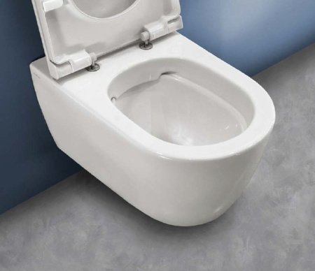 унитаз подвесной безободковый hatria fusion compact y1xq01, без сиденья, цвет белый