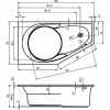 акриловая ванна riho yukon 160x90 b009001005 (ba3500500000000) l без гидромассажа