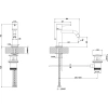 смеситель gessi via tortona 18601#149 для раковины, с изливом 127 мм, с донным клапаном, цвет finox