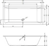 акриловая ванна riho lugo 190x90 b136001005 (bt0500500000000) без гидромассажа