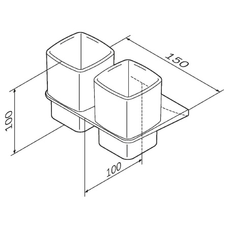 стакан для зубных щеток am.pm inspire v2.0 a50a343400 двойной