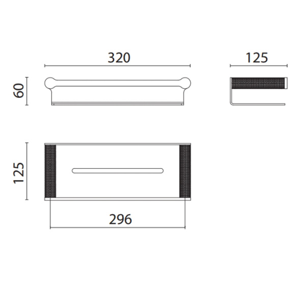 Полка для душа 32 см Oasis Defile 0AGD008CR, подвесная, цвет: хром