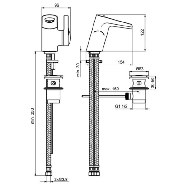 смеситель для раковины ideal standard melange b8630aa