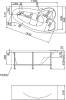 акриловая ванна marka one gracia 150х90 l, 01гр1590л без гидромассажа