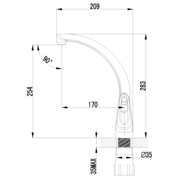 смеситель для кухни lemark luna lm4155c