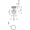 донный клапан для раковины vitra origin a4514926 универсальный медь