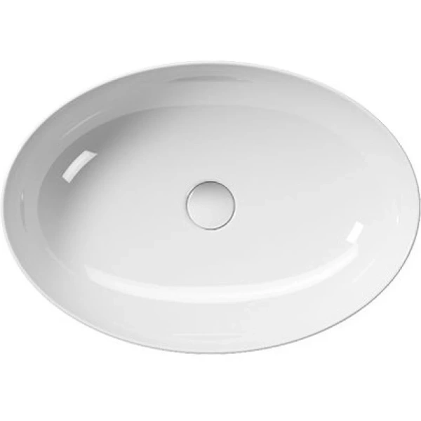 раковина gsi pura 884211 накладная, 60x42 см, bianco lucido (белый глянец)
