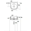 раковина kerasan flo 314901 подвесная, 40x37 см, цвет: белый