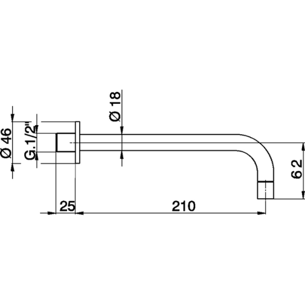 излив для ванны cisal complementi za00225040