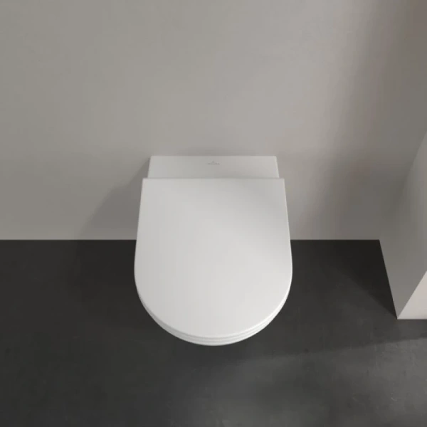 унитаз подвесной villeroy&boch universo 4670t901 с сиденьем микролифт, цвет белый