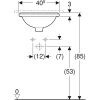 раковина встраиваемая 39 см geberit variform 500.746.01.2