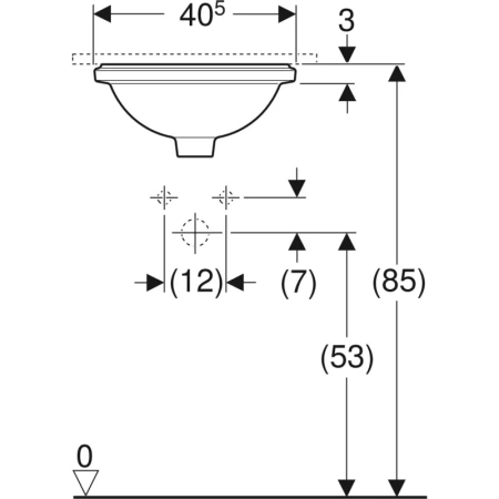 раковина встраиваемая 39 см geberit variform 500.746.01.2