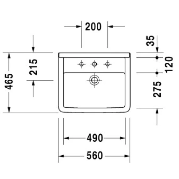 раковина полувстраиваемая duravit starck 3 0302560000