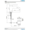 смеситель для биде с донным клапаном e.c.a mina 102110177hex