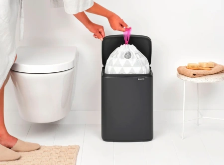 мусорное ведро brabantia bo 233746 12 л, минерально-графитовое