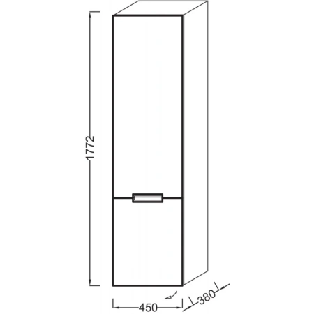 пенал jacob delafon reve eb1141g-e12 подвесной l, дымчатый