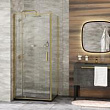 Душевой уголок WasserKRAFT Aisch 55P19 100×100 см, профиль цвет золото, стекло прозрачное