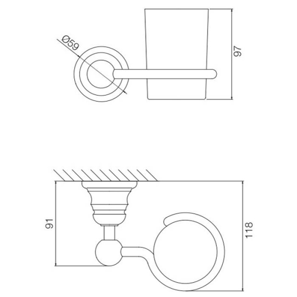 Стакан для зубных щеток Fima Carlo Frattini Victory F6063/1CR