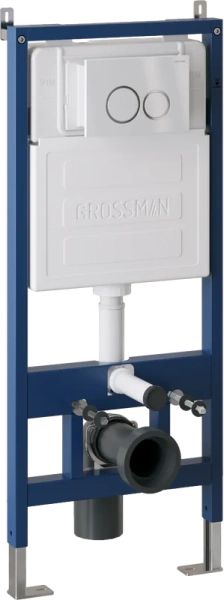 клавиша для инсталляции grossman galaxy 700.k31.01.000.000 для унитаза, пластик, белая глянцевая