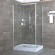 Душевой уголок Erlit Comfort ER10112H-C1 120х90 профиль хром, стекло Прозрачное