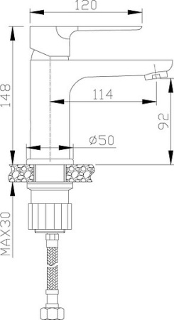 смеситель для раковины rossinka rs35 rs35-11pc