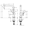 смеситель для кухни hansgrohe talis m54 72840800, сталь