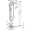 напольный смеситель для ванны hansgrohe metropol classic 31445090