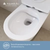 унитаз подвесной aqueduto cone con0120 безободковый, с сиденьем микролифт, белый матовый