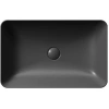 раковина gsi nubes 903626 накладная, 60x38 см, ardesia opaco (черный матовый)