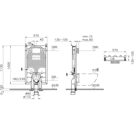 система инсталляции для унитазов vitra vpro 765-5800-01