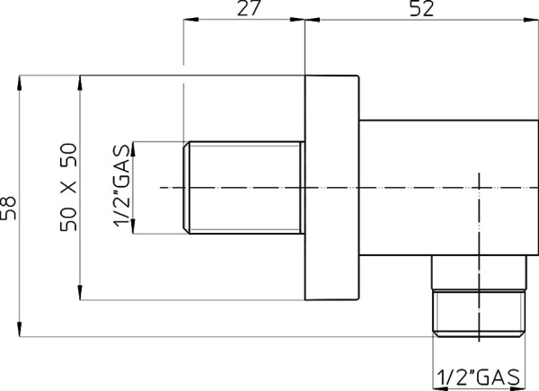 шланговое подключение bossini quadra v00240.030